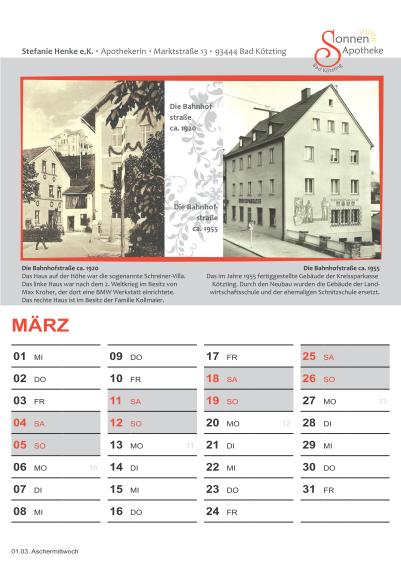 Kalender Maerz 2017